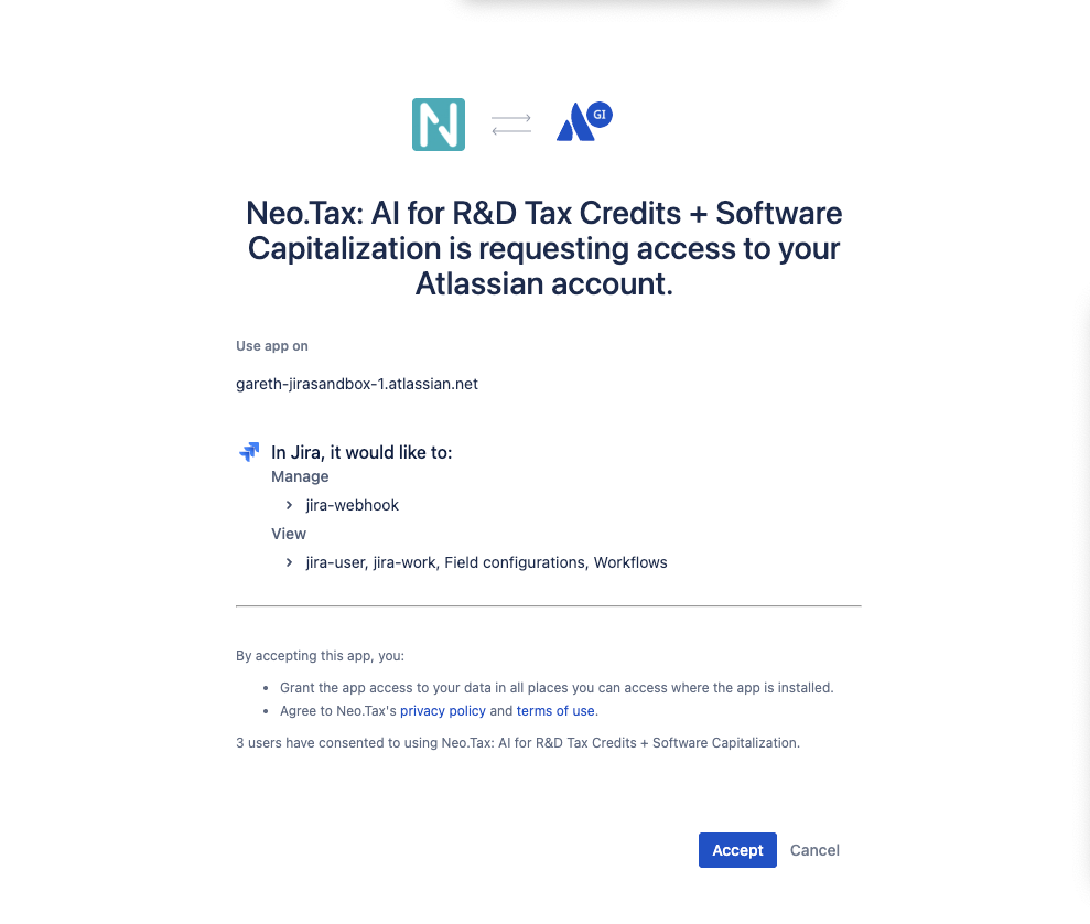 Screenshot from Connect Jira