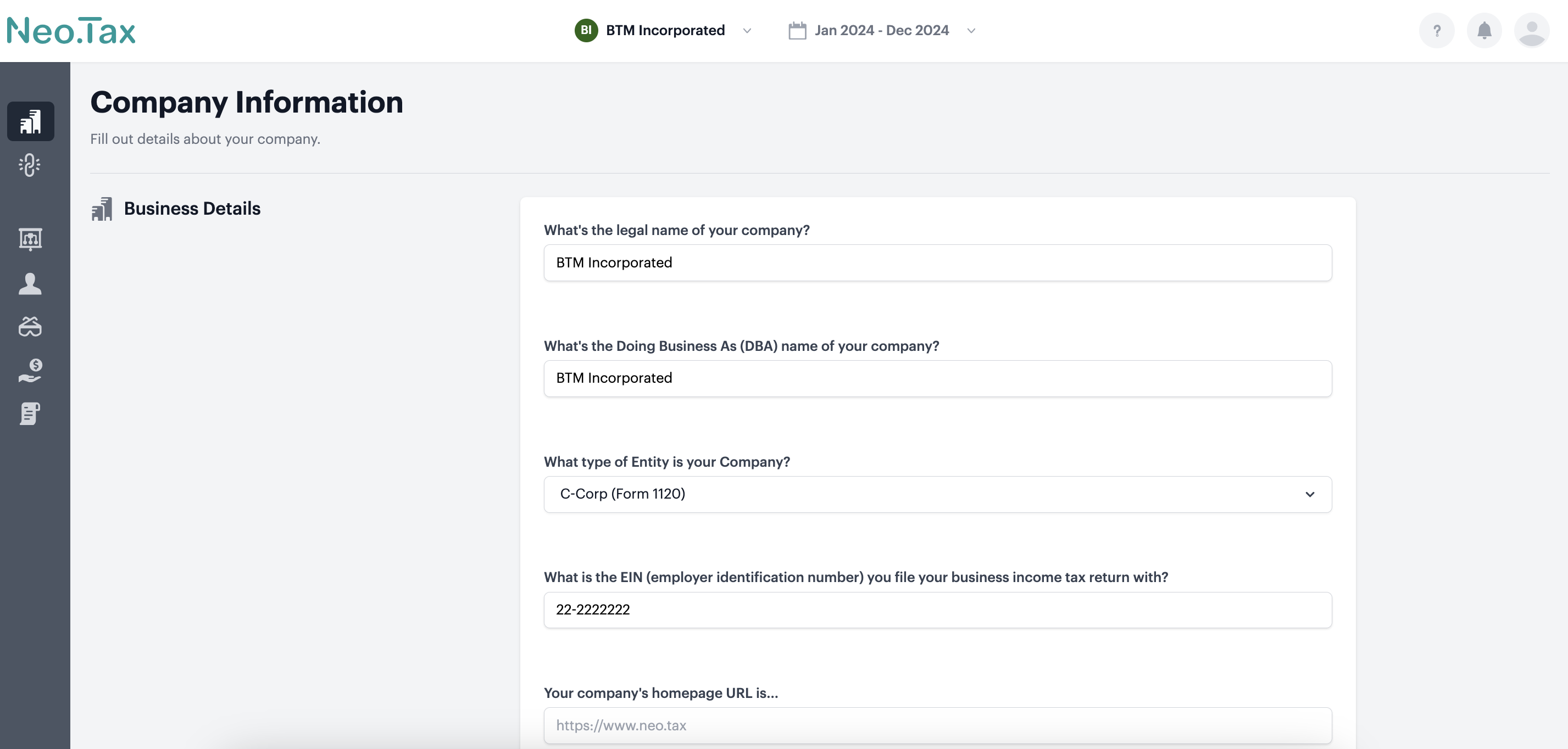 Screenshot from Create projects without project management data