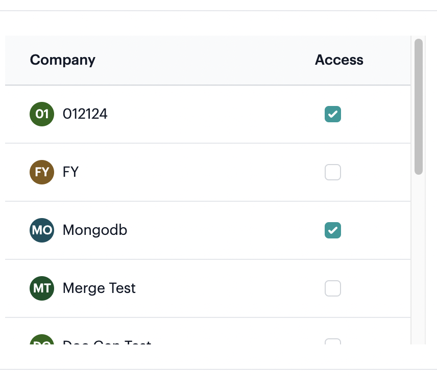 Screenshot from User roles and permissions